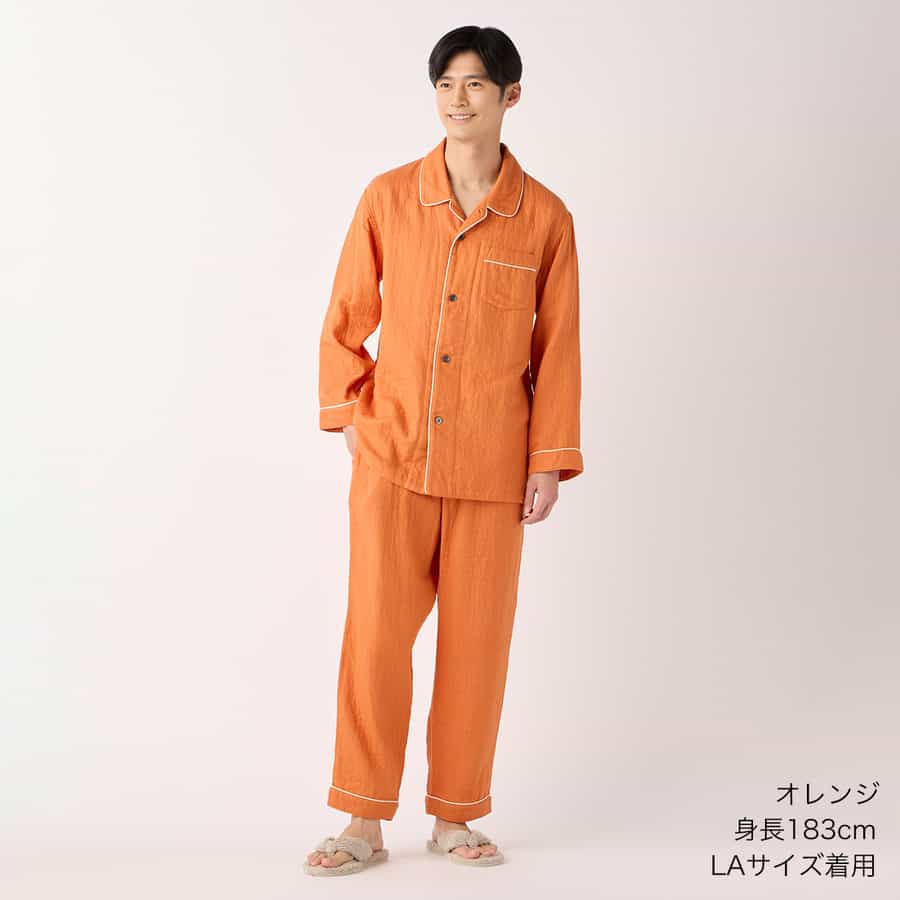 マシュマロガーゼパイピングメンズパジャマ（SA_RPZ25922）-UCHINO-men
