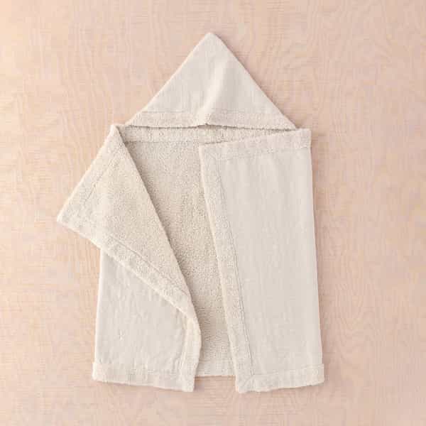 マシュマロガーゼ＆パイルカラーフード付バスタオル