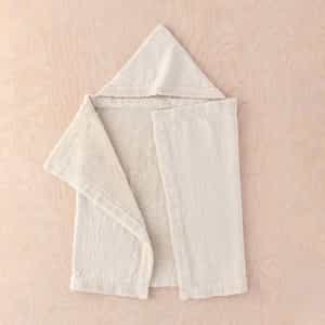 マシュマロガーゼ＆パイルカラーフード付バスタオル