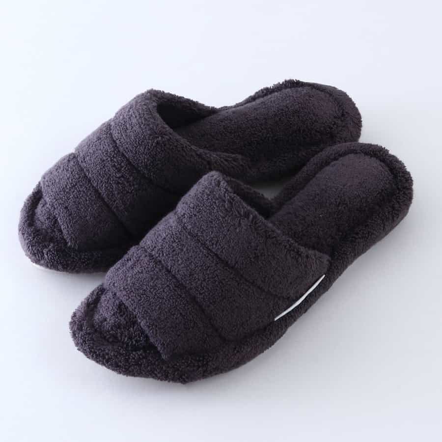オープントゥタオルスリッパ