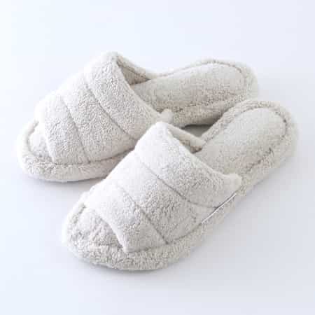 オープントゥタオルスリッパ