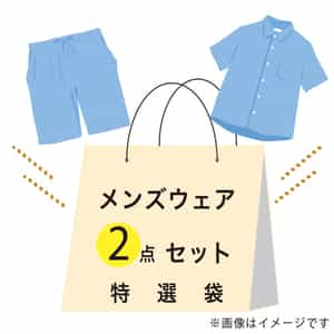 【期間限定値下げ中】お買い得メンズウェア（LAサイズ）セット：Tシャツ（ブルー1点）、パンツ（ネイビー1点）