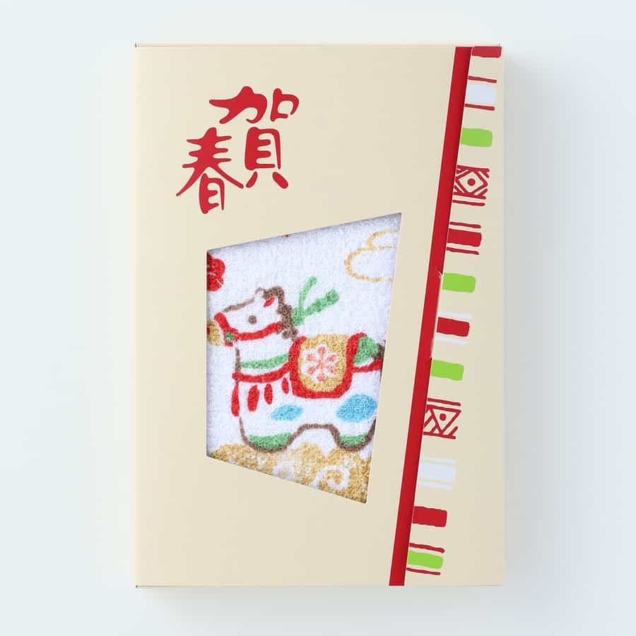 お年賀タオル 祥雲馬子 浴用タオル